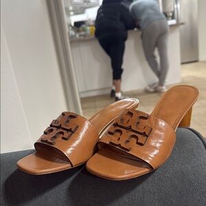 Tory Burch Tan Slide Sandals